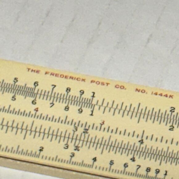 Frederick Post Co. No. 1444K Slide Rule Hemmi Japan with Top Grain Cowhide Case - Picture 5 of 7